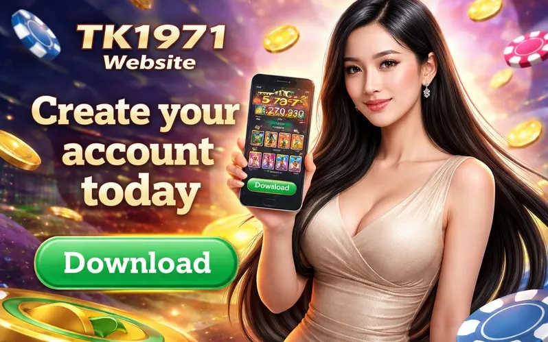 TK1971 mobile app download banner for Android and iOS